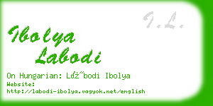 ibolya labodi business card